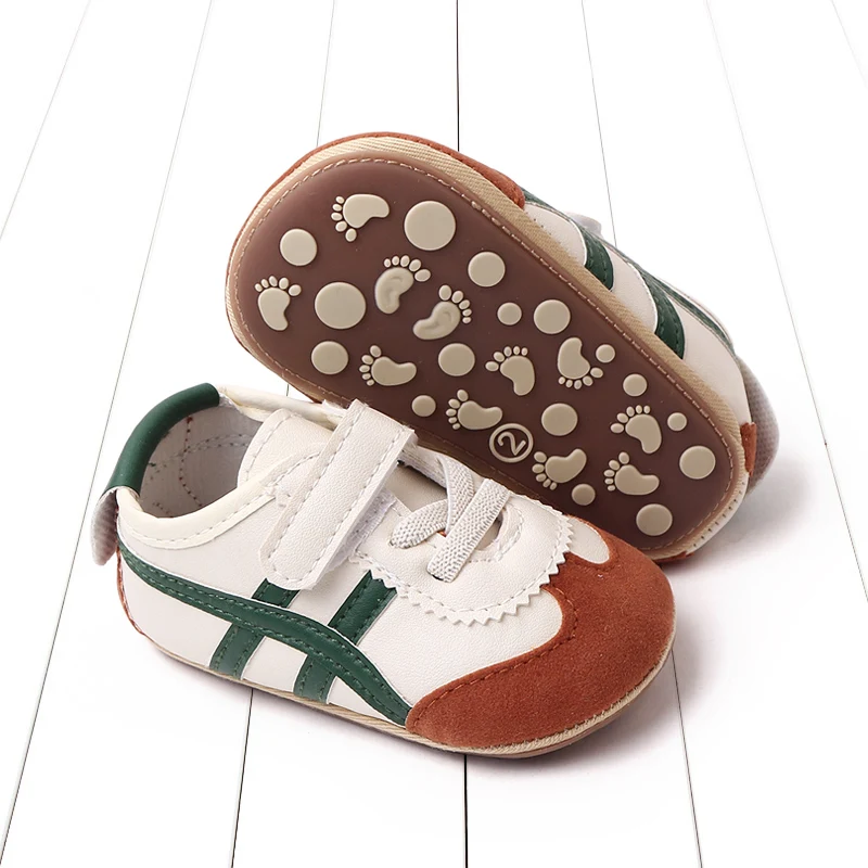 حذاء رياضي للأطفال للربيع والخريف للجنسين مصنوع من مادة البولي يوريثان الناعمة والمضادة للانزلاق TPR أحذية ما قبل المشي للأطفال الصغار من عمر 3 إلى 6 أشهر أحذية الخطوة الأولى 2025 #5