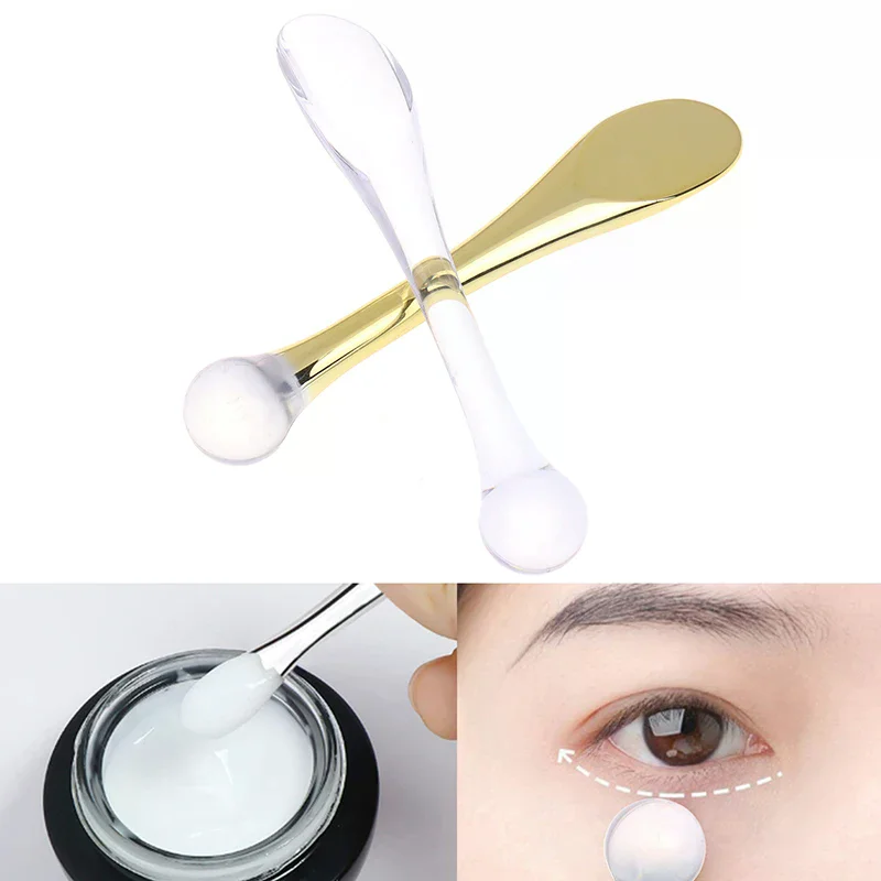 Cuchara aplicadora de crema para ojos, rodillo de masaje, espátulas cosméticas, mascarilla Facial antiarrugas, cuchara de plástico para el cuidado de la piel, 1/5/10 Uds.