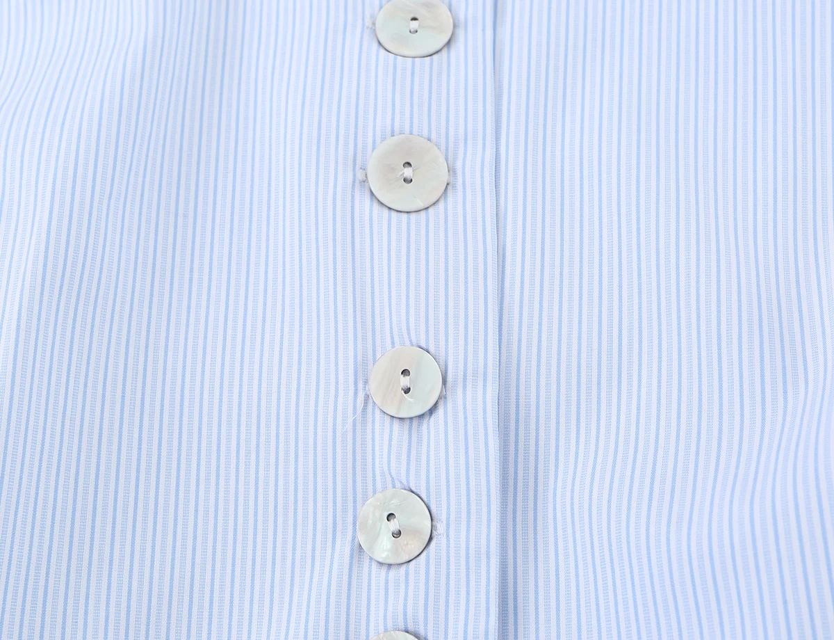 Damen Schickes Freizeit-Slim-Fit Kurzarm-Hemd KONDALA 2026 Sommer Trendiges Einreihiges Oberteil Weibliche High-Street Pendler-Hemden Top – Detail 20