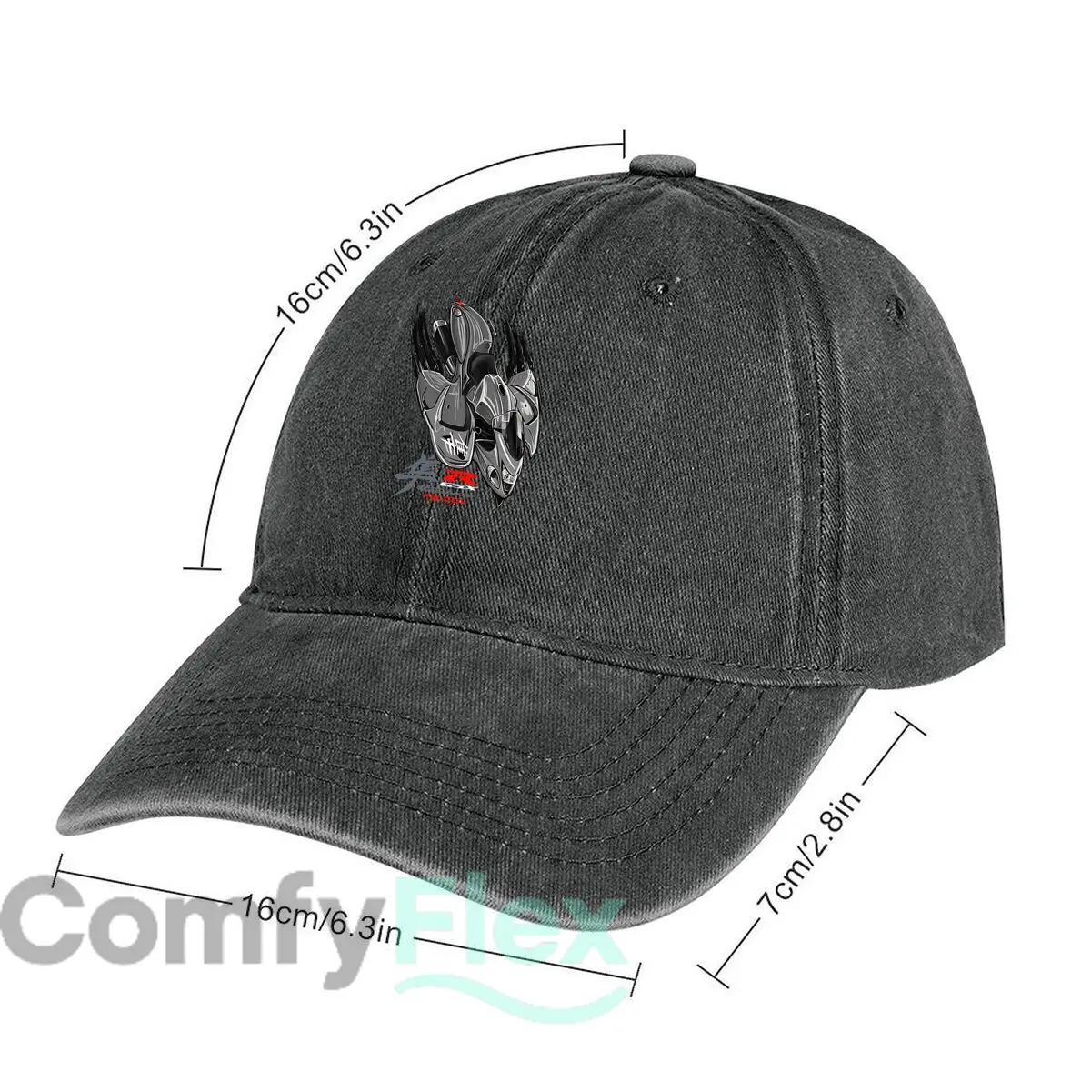 Falcon Motorcycle Art Fashion Washed Baseball Cap Hat Outdoor Activities