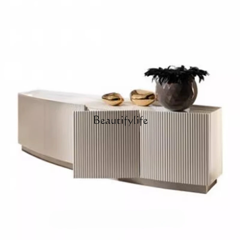 

*Light luxury dining side cabinet high-end customized luxury furniture Italian TV entrance cabinet American light luxury