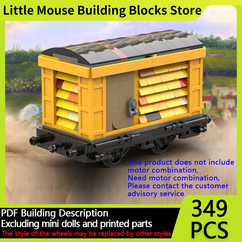 

City Car Model MOC Building Bricks Freight Steam Locomotive Modular Technology Gifts Holiday Assemble Children Toys Suit