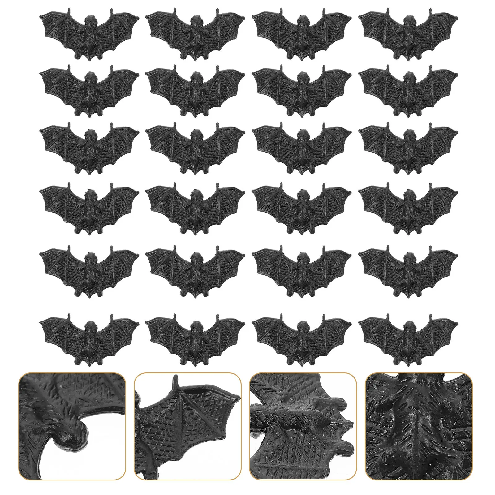 

100Pcs Decorative Scary Realistic Halloween Accessory for Haunted House Party Indoor Outdoor Use Bat Decor