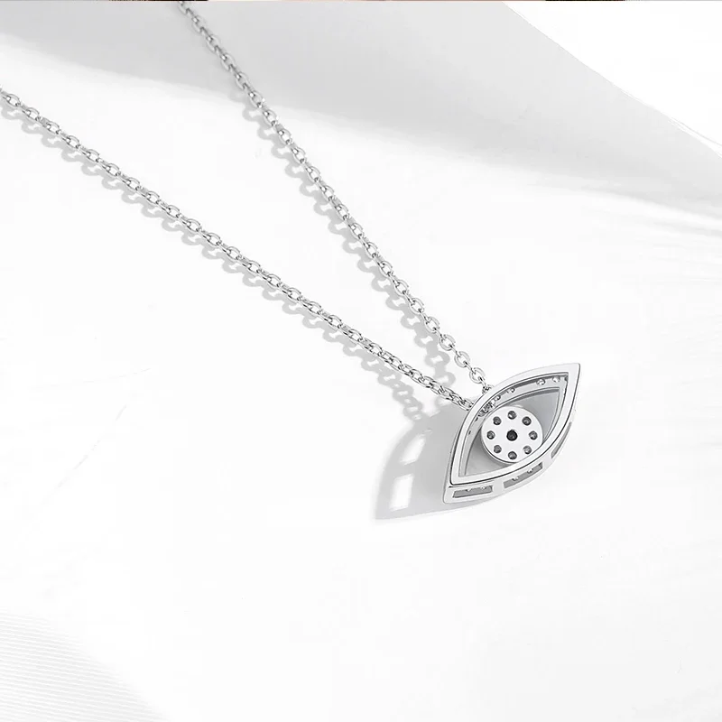 TONGZHE Evil Eye Pendant Necklace For Women 925 Sterling Silver Lucky Zircon Turkey Girls Gifts Party Fine Jewelry