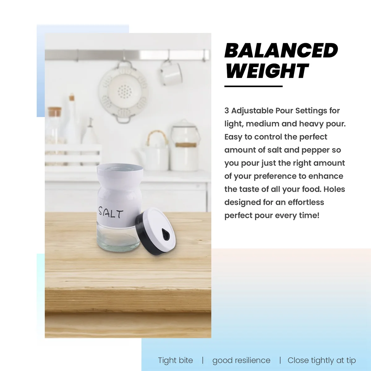 High-end Farmhouse Salt and Pepper Shakers Set with Adjustable Lids, Modern Home Country Kitchen Decor, Cute Shaker Set