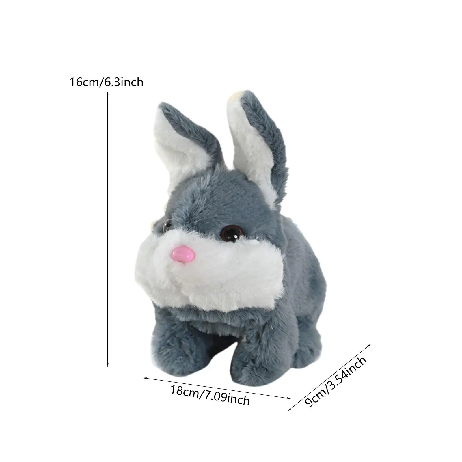 กระต่ายไฟฟ้าของเล่นตุ๊กตาสัตว์ยัดไส้น่ารักสําหรับเด็กเด็กหนุ่มๆสาวๆ