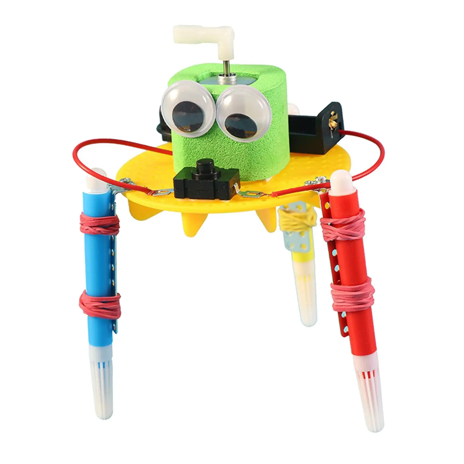 Early Learning DIY Doodle Robot Technology Experiment Toy Wooden science Kit for