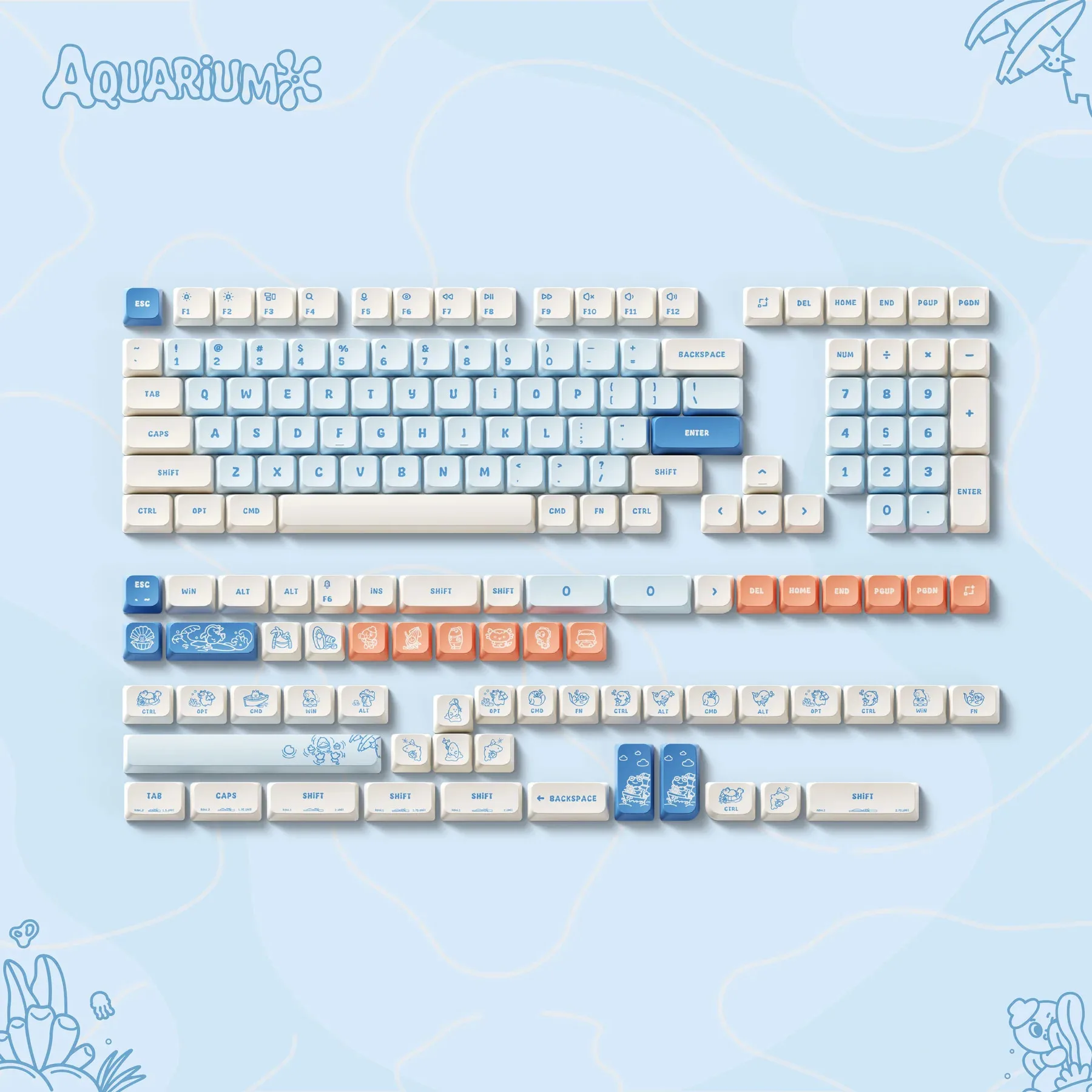 

NuPhy® x Riel Aquarium nSA Profile Dye-Sub PBT Keycaps