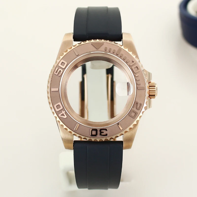 40MM 20ATM Waterproof Watch Case Rubber Strap Sapphire Glass For Yacht seiko NH35 NH36 NH34 Miyota8215 Eta2824 Movts Watch Parts - Image 6