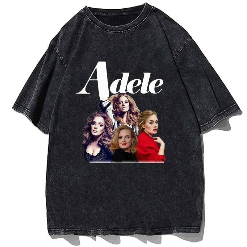 Adele The World Tour Shirt Music Tour Gifts for Fan Rapper T-Shirt Summer Oversize Cotton Tees Men Short Sleeve Tshirt