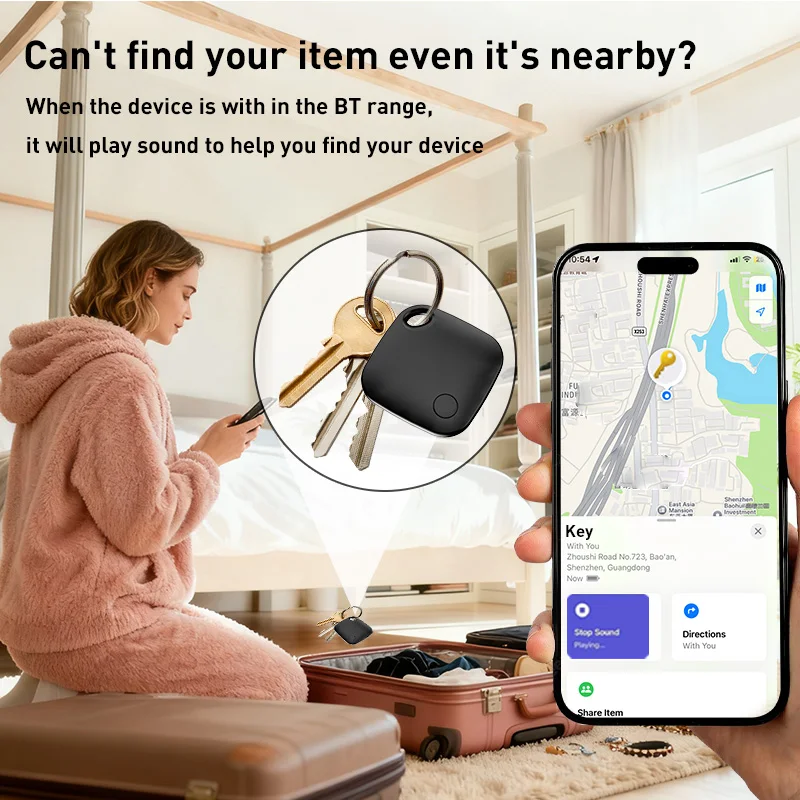 IOS Location Tracker for Apple Find My App Navigation Device Locator Bag Key Search Alarm Finder MFI Smart Tag For iPhone iPad
