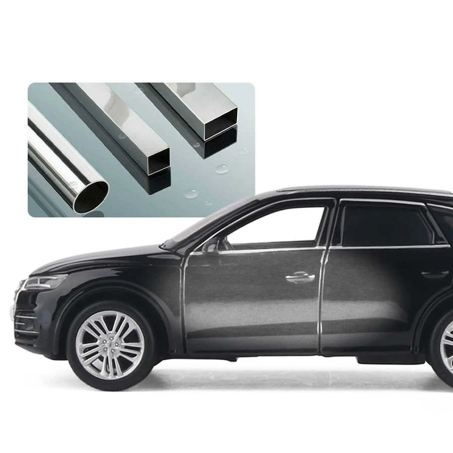 1/32 Audi Q5 SUV Sport Toy Car Model JKM Diecast Metal Vehicle Miniature Collection Sound & Light Free Wheels Collection Boys