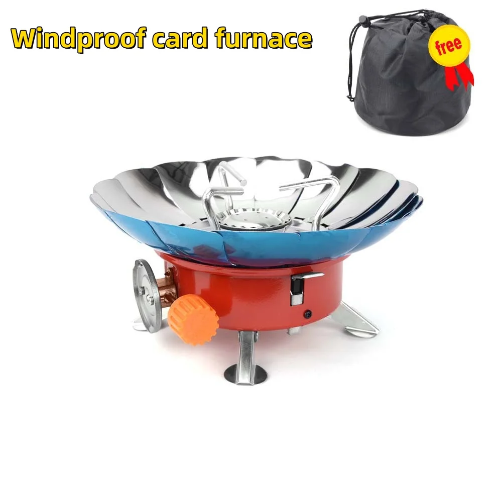 

Windproof Outdoor Mini Portable Small Card Stove Picnic Stove Head Stove Mountain Climbing Travel Folding Stove Camping Stove