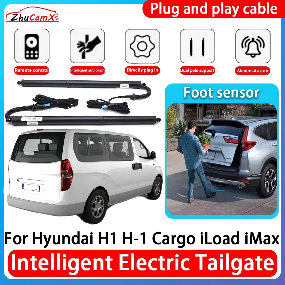 ZhuCamX Car Power Trunk Electric Suction Tailgate Intelligent Tail Gate Lift Strut For Hyundai H1 H-1 Cargo iLoad iMax 2007~2023