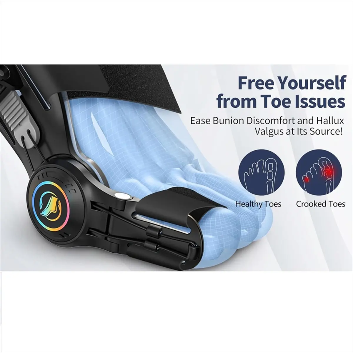 [NEW] 2pcs Bunion Corrector for Women & Men Big Toe,Adjustable Orthopedic Bunions Correction with Toe Straighteners