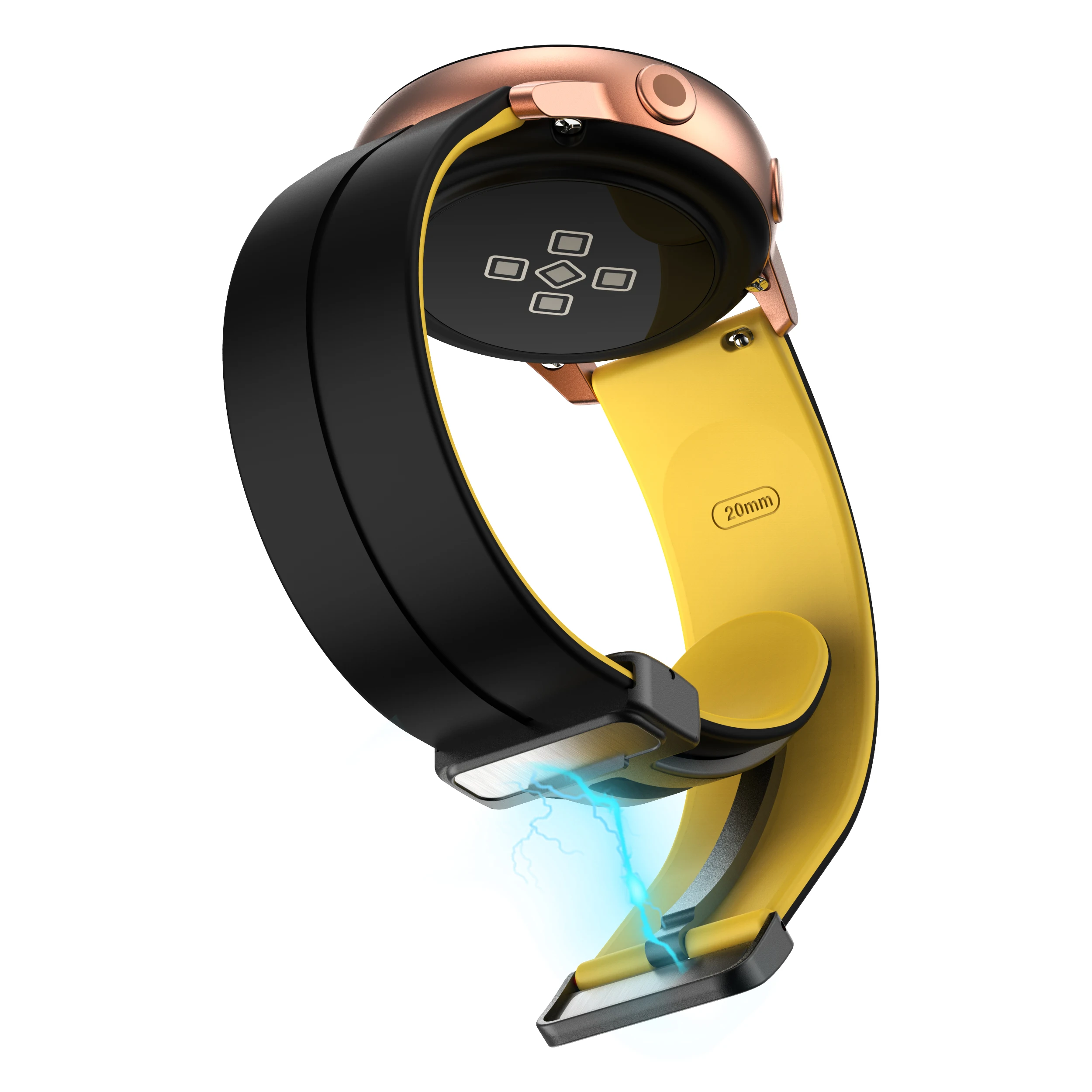 جير S3 المغناطيسي مشبك الفرقة لسامسونج غالاكسي ساعة 3 45 مللي متر (SM-R840) Smartwatch 22 مللي متر سيليكون غالاكسي ساعة 46 مللي متر حزام أساور