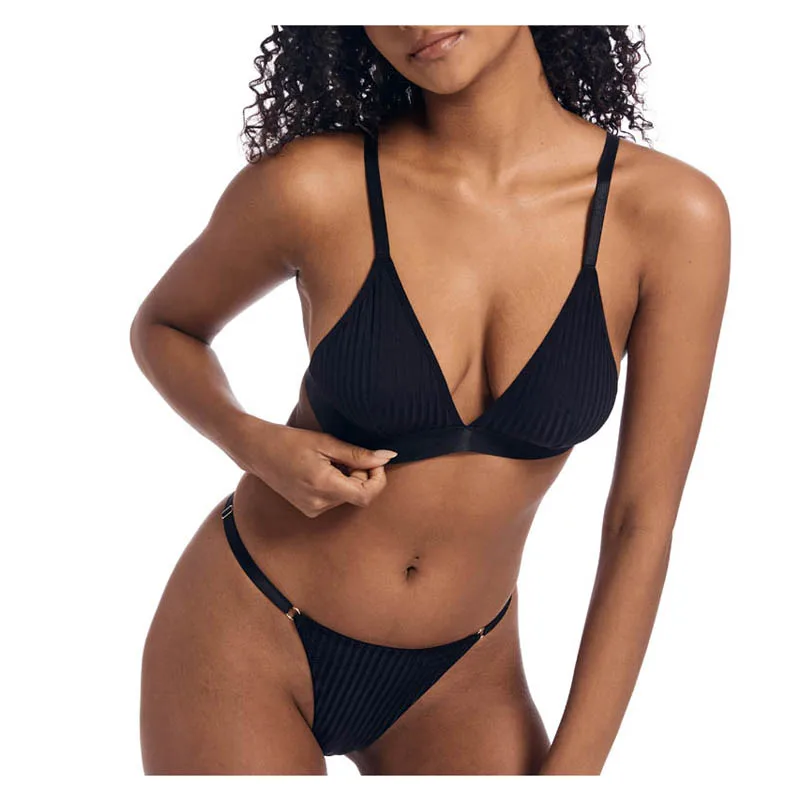 【Venta de liquidación】Lencería Sexy sin costuras para mujer, ropa interior de alta elasticidad, Tirantes ajustados, estilo Simple, conjunto de sujetador cómodo para todos los días