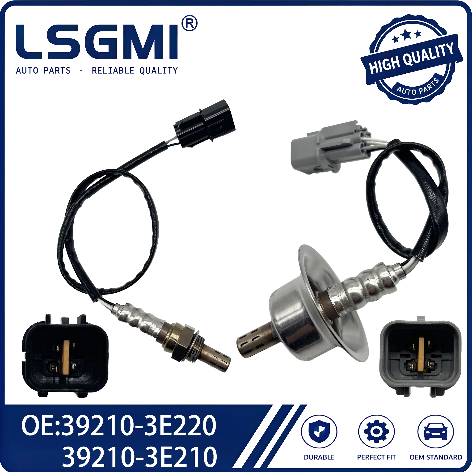 2 Pieces Front and Rear oxygen sensor for Hyundai Santa Fe 2.7L 2005–2012 OE 39210-3E210 39210-3E220