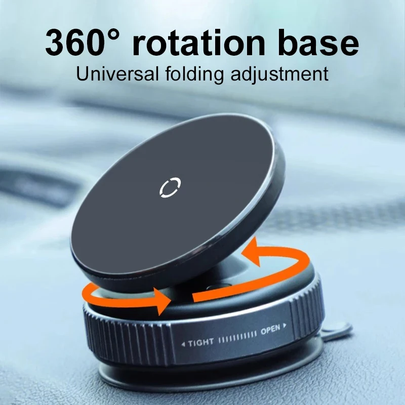 For Magsafe Intelligent Car Mount 360° Rotation Magnetic Vacuum Adsorption Suction Cup Bracket Car Phone Holder For Iphone New