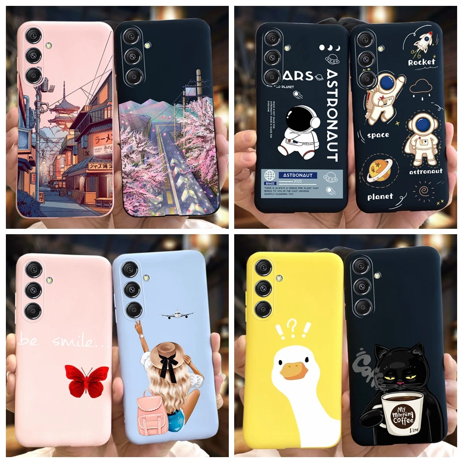 For Samsung Galaxy M14 5G Case SM-M146B Cover Fashion Astronaut Girls Soft Silicone Phone Case For Samsung M34 M54 5G M 14 Coque