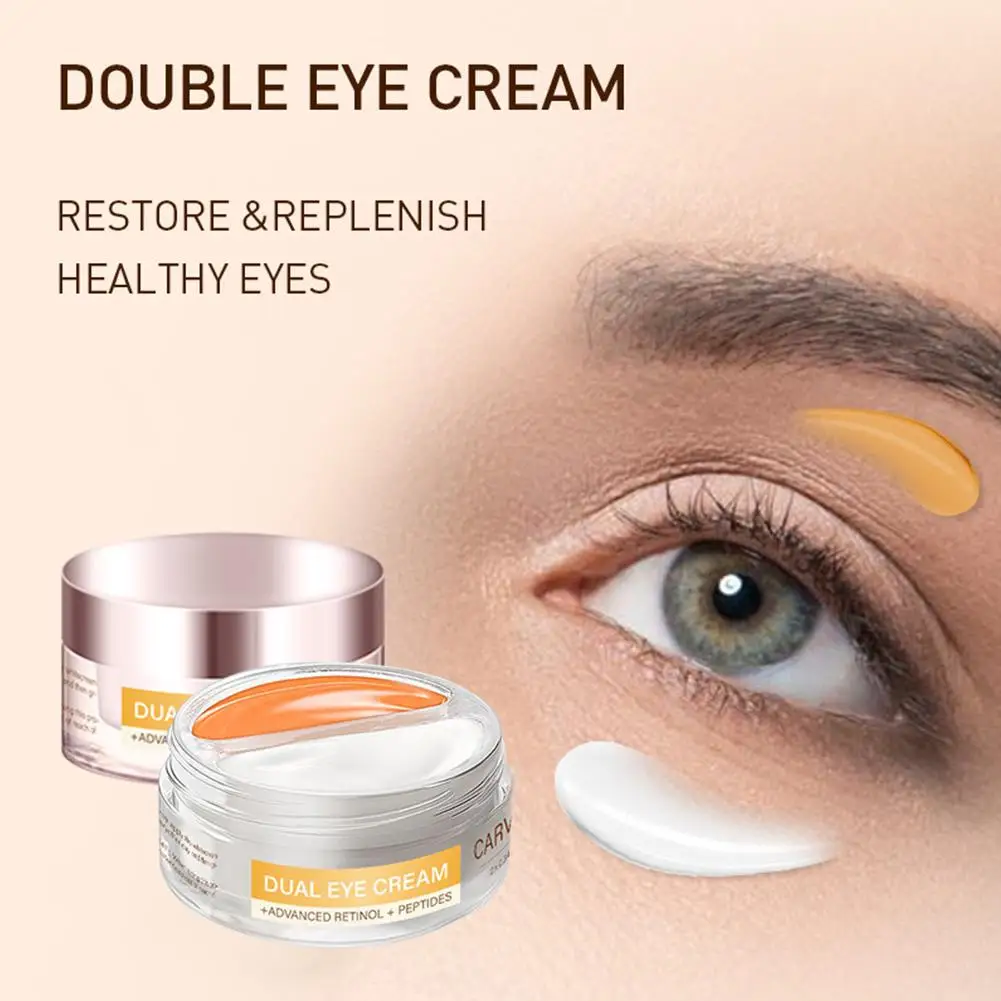 Advanced Retinol And Peptide Two Color Double Skin Smooth Moisturize Brighten Cream Fade Eye Beauty Care Y5Q7