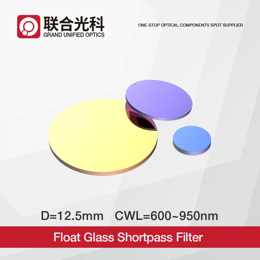 Cheap Price Short Wave Pass Optical Filter CWL 600nm to 950nm Dia 12.5mm