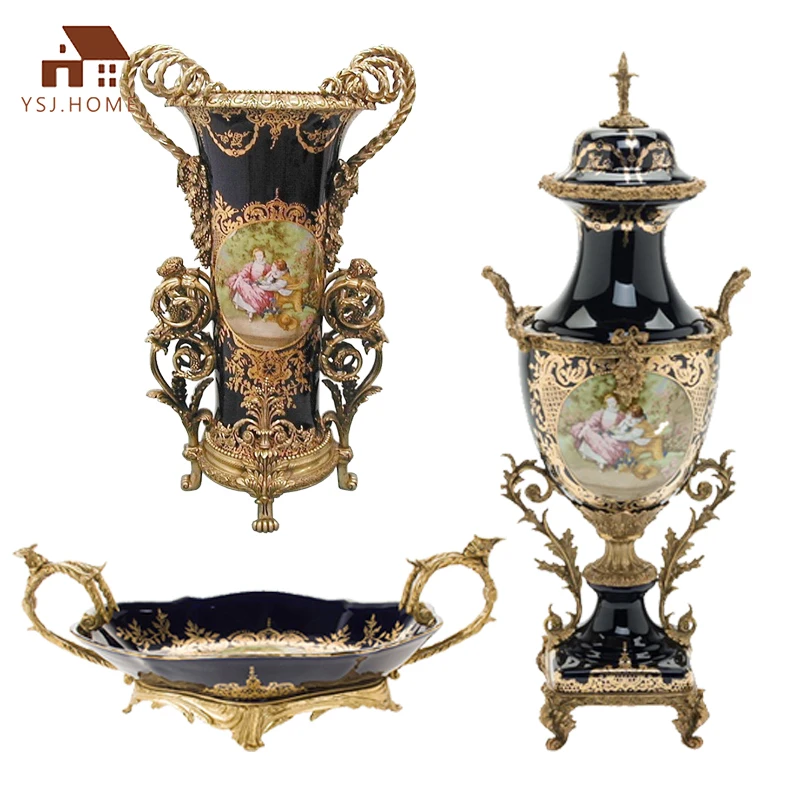 

Palace cup decoration with cover Luxury high-end household soft decoration crafts