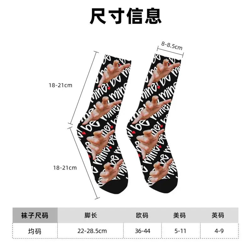 Custom Kawaii Printed Hand Head Photo Socks for Men Women Stretchy Summer Autumn Winter Face Crew Socks