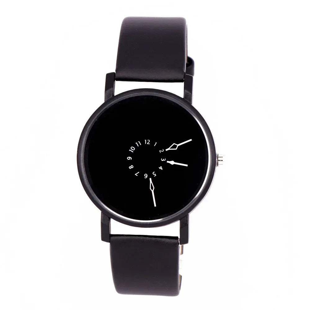 Montre de Couple pour hommes et femmes, à Quartz, Simple, décontractée, Ins mode, blanc et noir, horloge pour filles