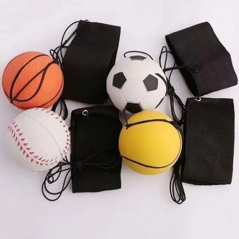 On String Elastic Bouncing Return Ball Boring Hand Ball Game Hand Rebound Ball Baseball Basketball