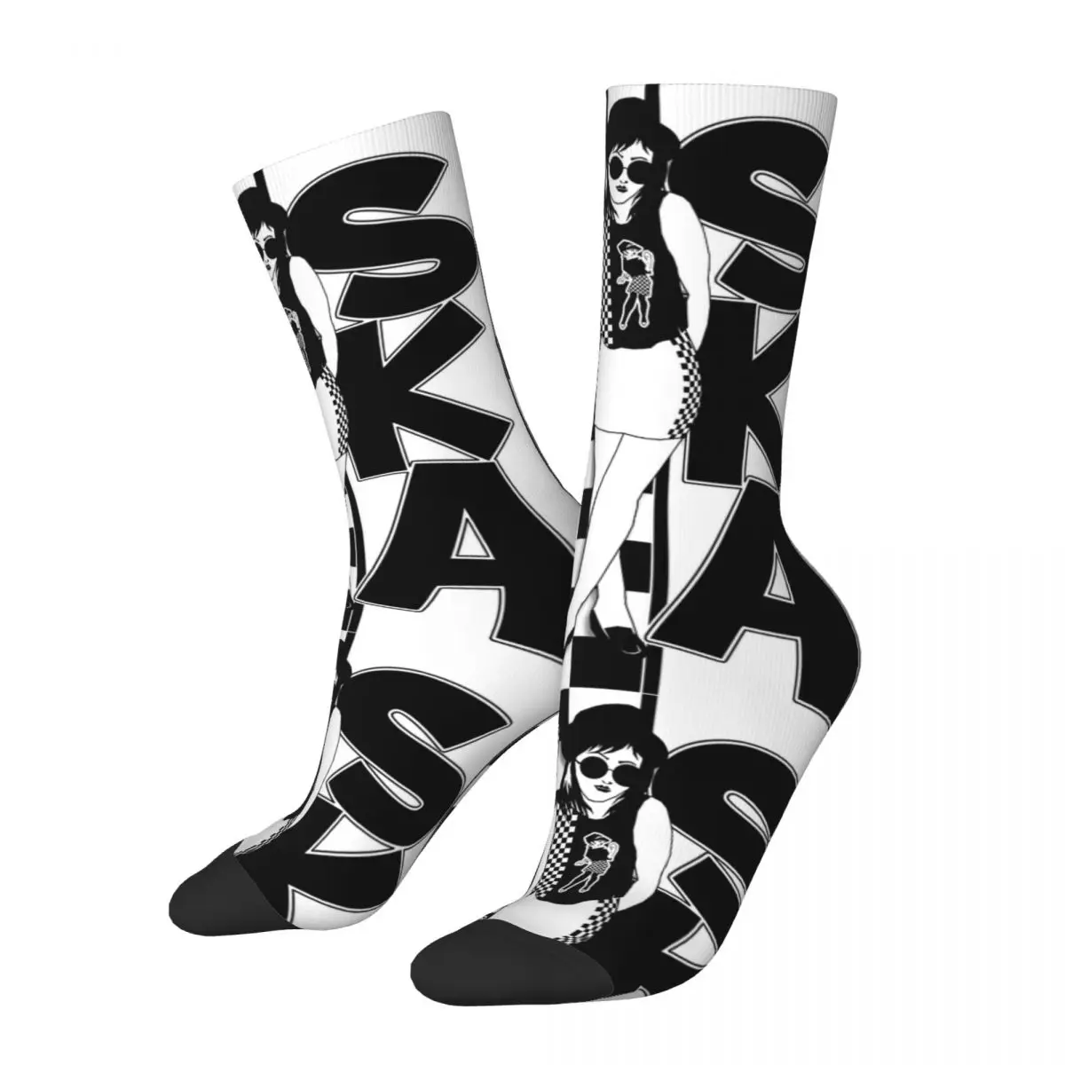 2 Tone Music Rude Girl Ska Rock Socks Merch For Men Women Ska-rock Revival Two Tone Rocksteady Print Socks Super Soft Gifts