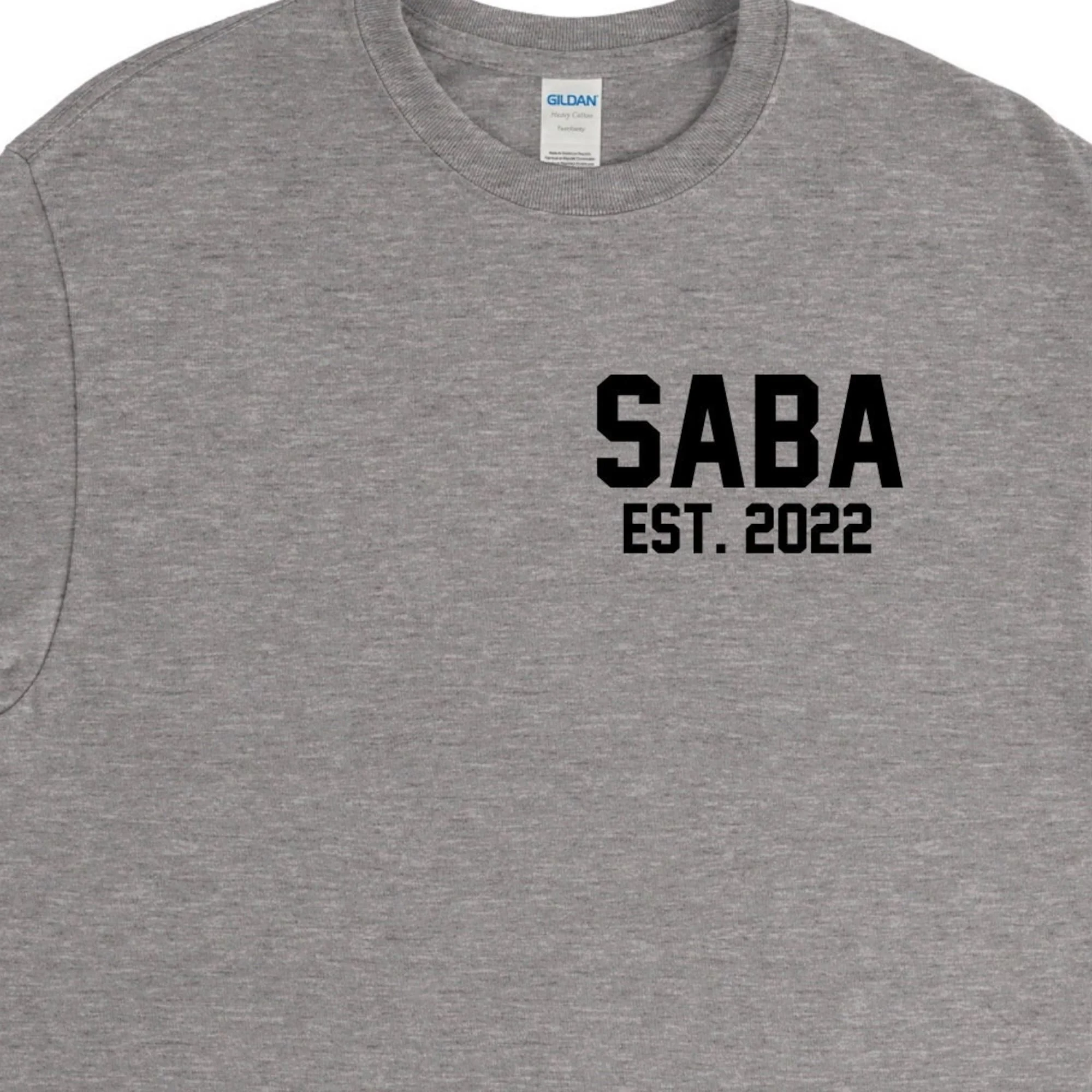 Saba 2022 Shirt,Saba Gift,Saba Birthday Gift,Custom Saba Gift,Baby Reveal,Personalized Gift,Grandpa Shirt,Grandpa Gift