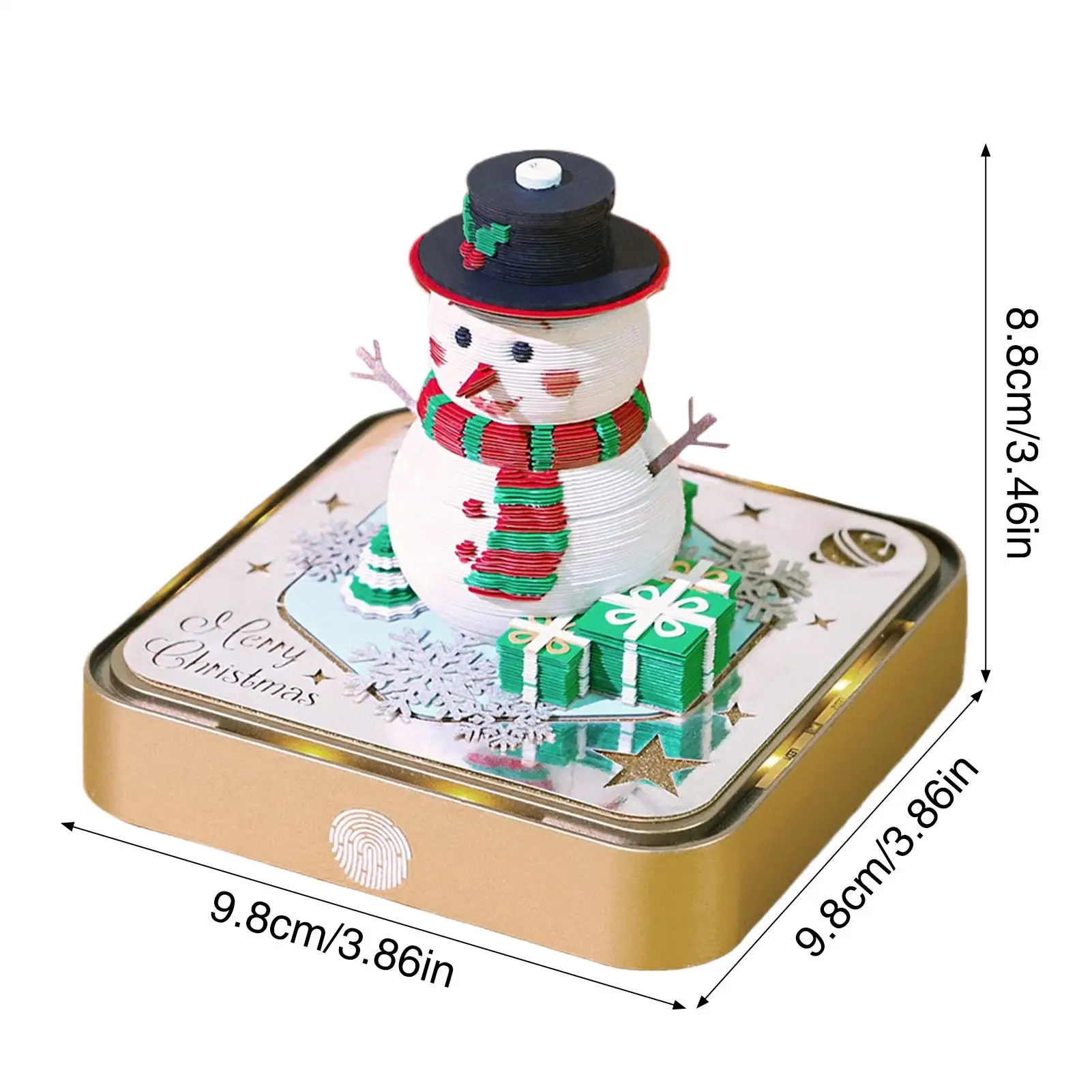 ثلاثية الأبعاد التقويم ورقة نحت ملاحظة فنية ثلج التقويم 2026 مضحك المفكرة الديكور لعيد الميلاد دراسة مكان العمل رف الكتب