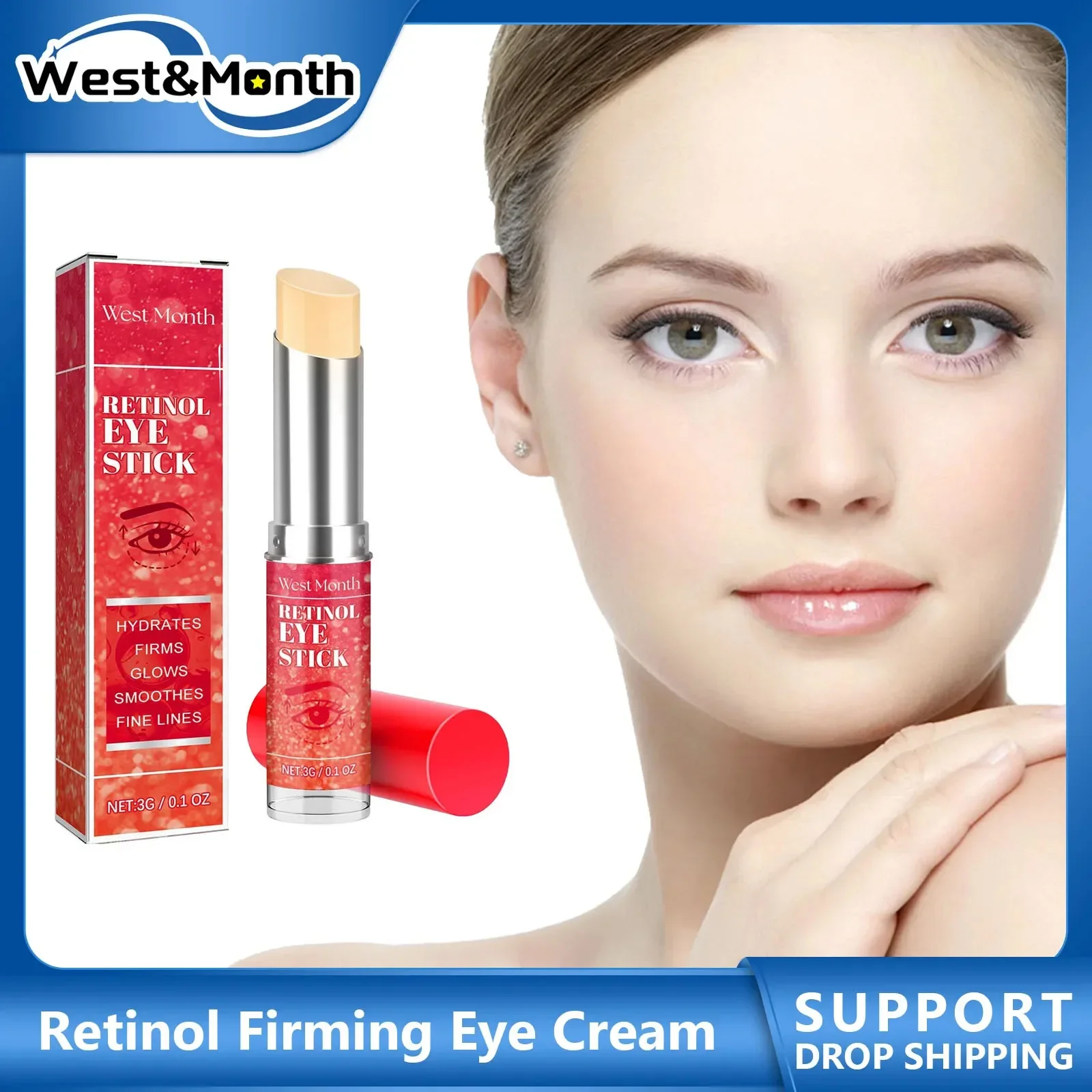 Retinol Firming Eye Cream Stick Dark Circles Corrector Lifts Fine Lines Remove Eye Bags Puffiness Nourish Anti Wrinkle Eye Stick