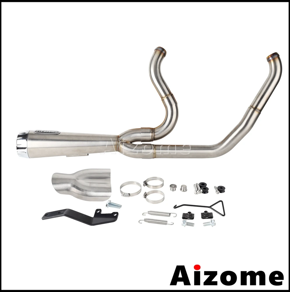 2 Into 1 Motorcycle Full Exhaust Pipe Muffler System For Harley Softail Low Rider ST FXLRST 117 FXRST Modified Silencer 2022-24