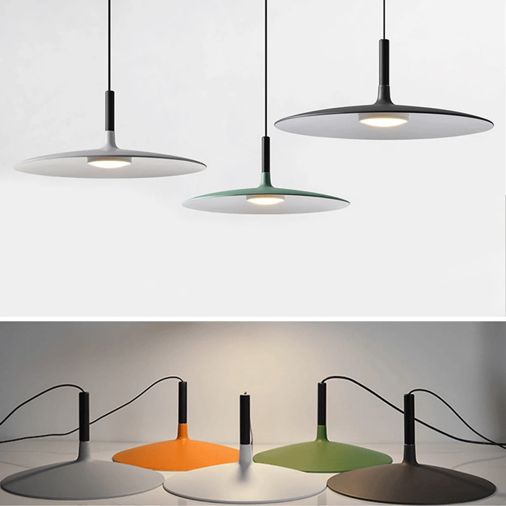 Modern Nordic LED Pendant Lights, Lâmpadas de teto minimalistas, Pendurado Luz, UFO, Luxo, Criativo, Personalidade, Café, Única Cabeça, Bar