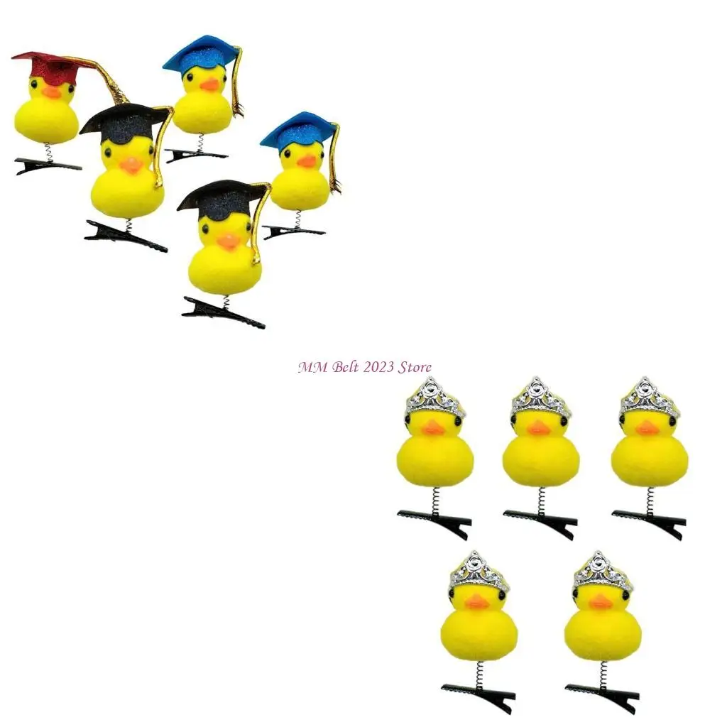 

49ME Милая заколка для волос Реалистичная утка с маской для камеры Заколки для волос Заколка для волос