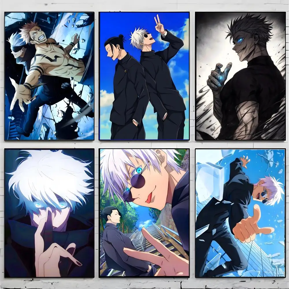 Anime Action J-Jujutsu Kaisen Satoru Gojo Poster Premium Decor Art & Gift for Household Lounge Home Ornaments
