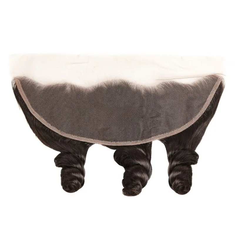 13x4 루즈 웨이브 레이스 클로저 인모 투명 레이스 프리 플러킹 프리 파트 100% 브라질리언 버진 인모 풀 엔드