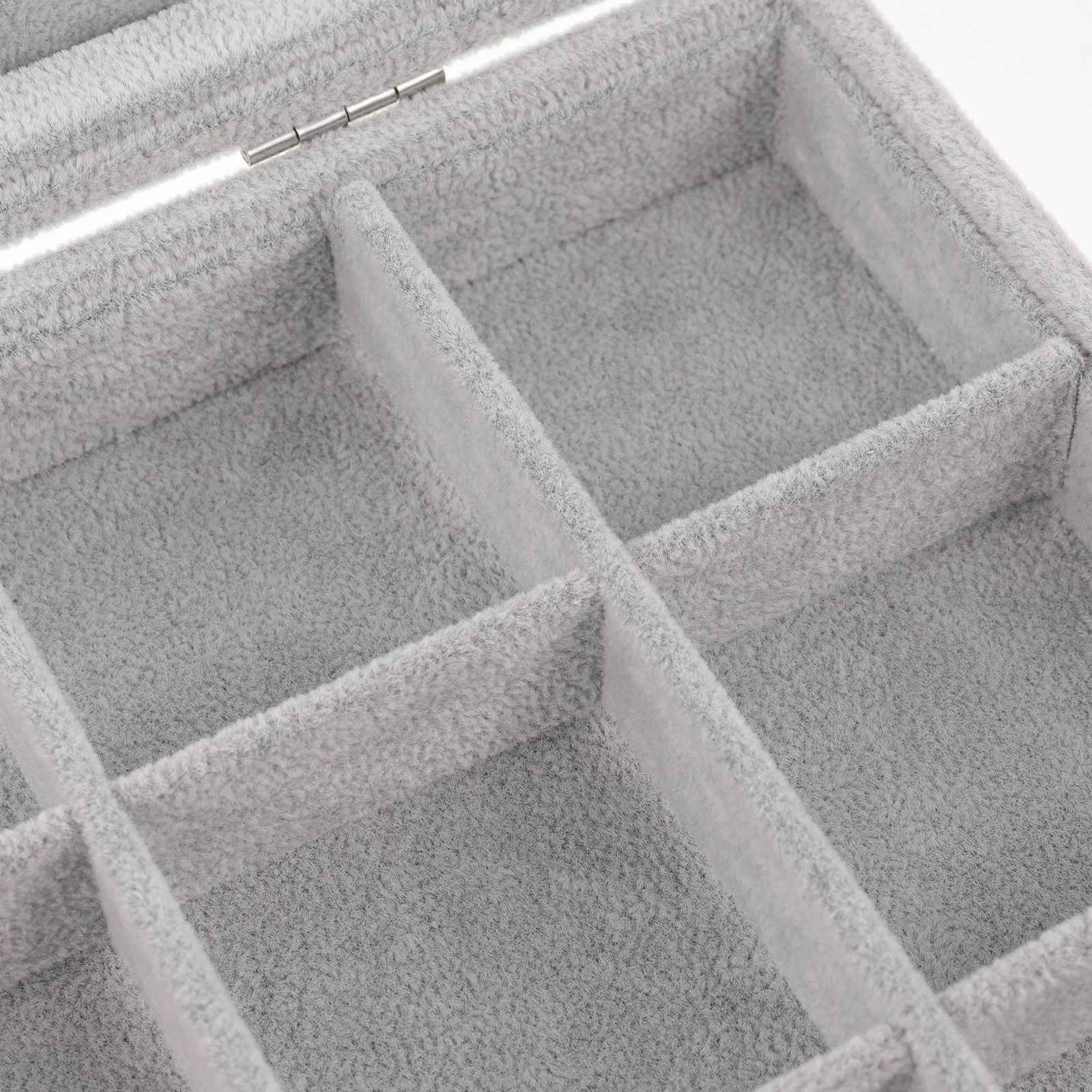 

24-сетка, съемная шкатулка для драгоценностей, органайзер, прозрачная крышка, устойчивая к царапинам, для хранения серег, колец, ожерелий, браслетов, женский рабочий стол