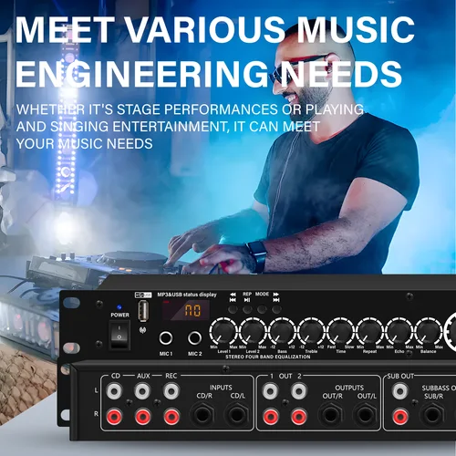 Imagen 2 del producto Ecualizador de sonido profesional XG5: realza su audio con enchufe estadounidense y sintonización de precisión: ideal para estudios y actuaciones en vivo