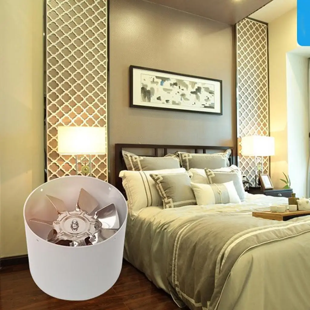 Quiet Exhaust Fan Blower Energy Efficient Metal Duct Booster Vent Fan for Office Kitchen and Garage Cooling