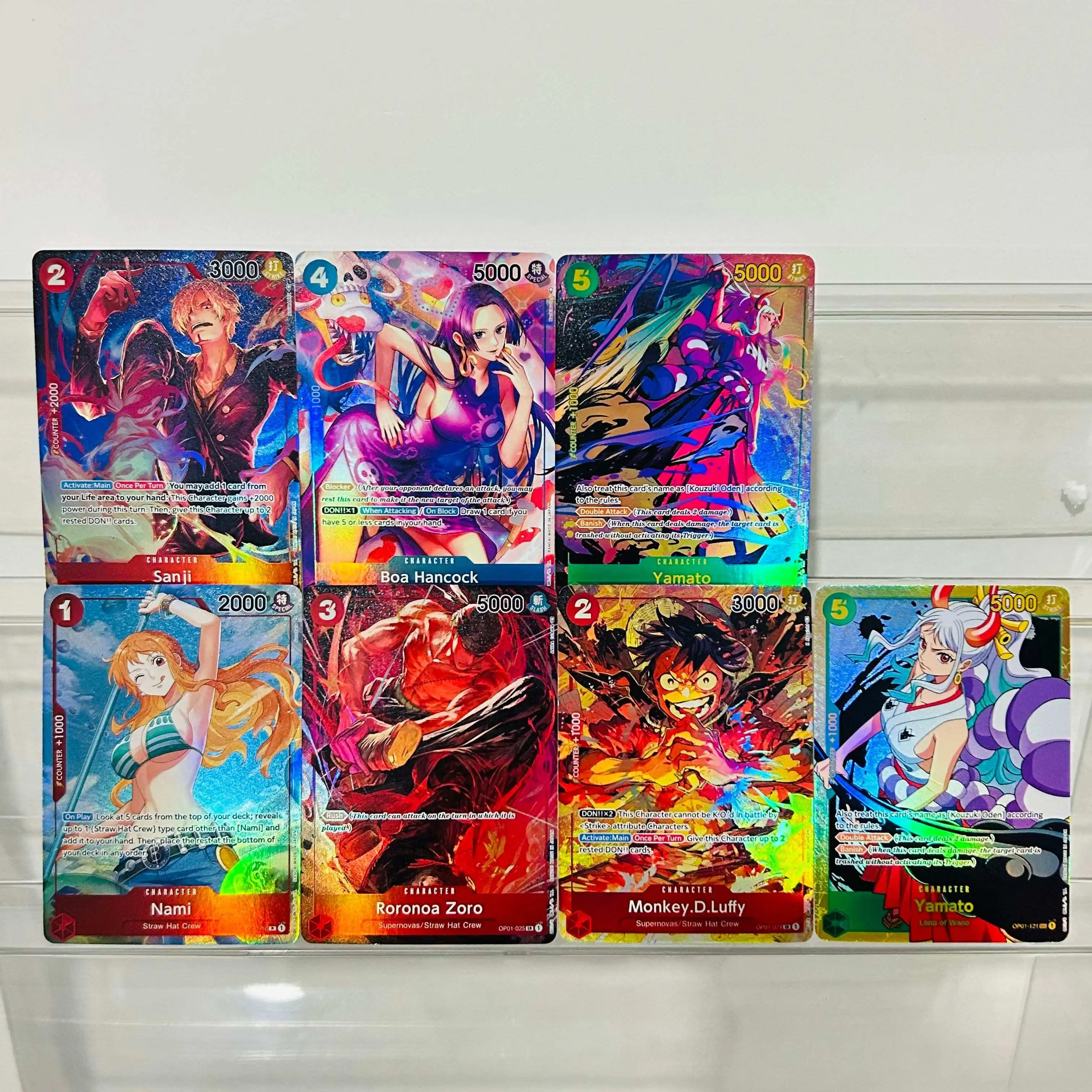 One Piece Sanji OP01-013 R Card English Version Holographic Texture Cards Perfect Condition DIY Premium Anime Collection Card