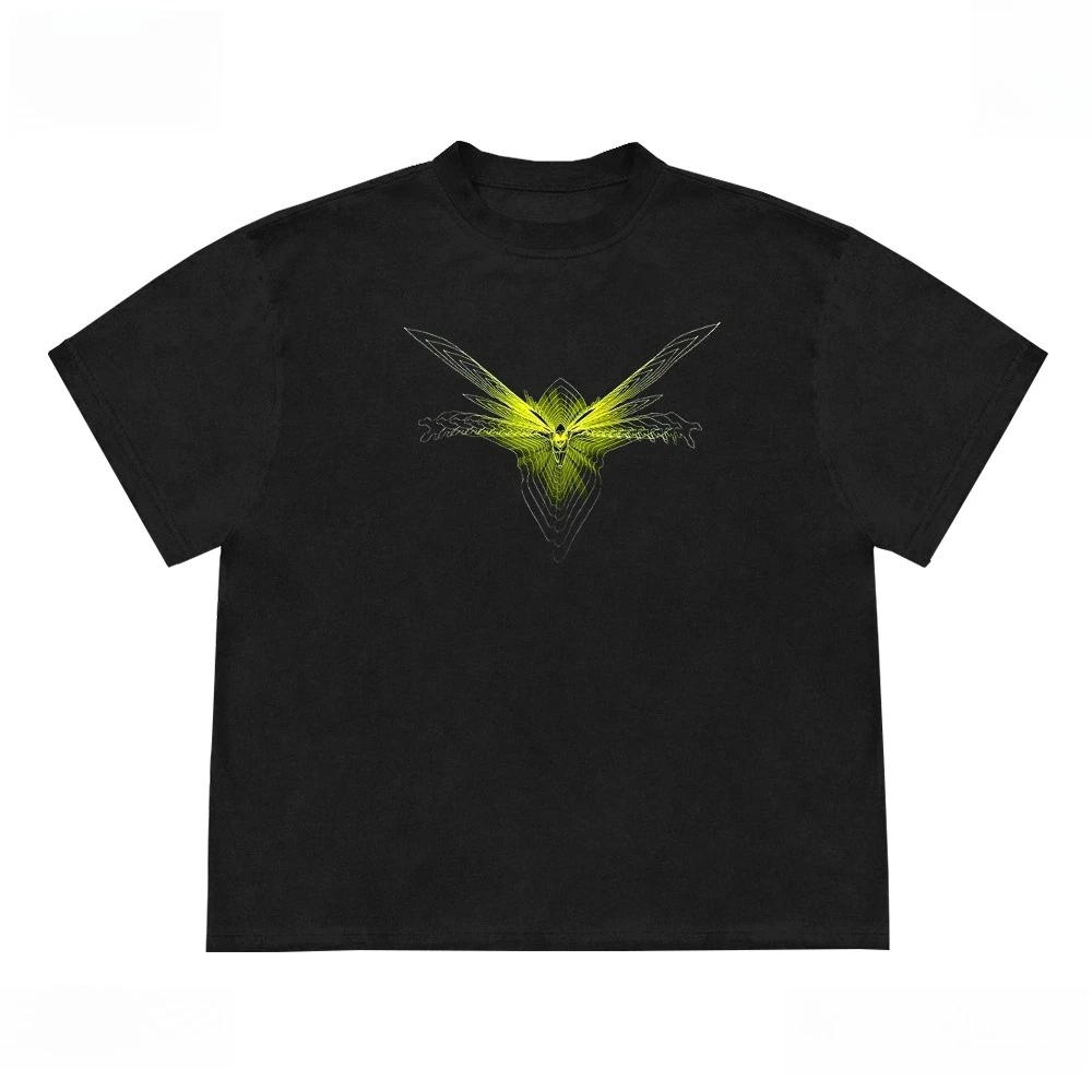 

2025 Summer Hota Sale American Retro Heavy American Retro Style Vintage Rock Style Short-sleeved Streetwear Graphic T Shirts Top