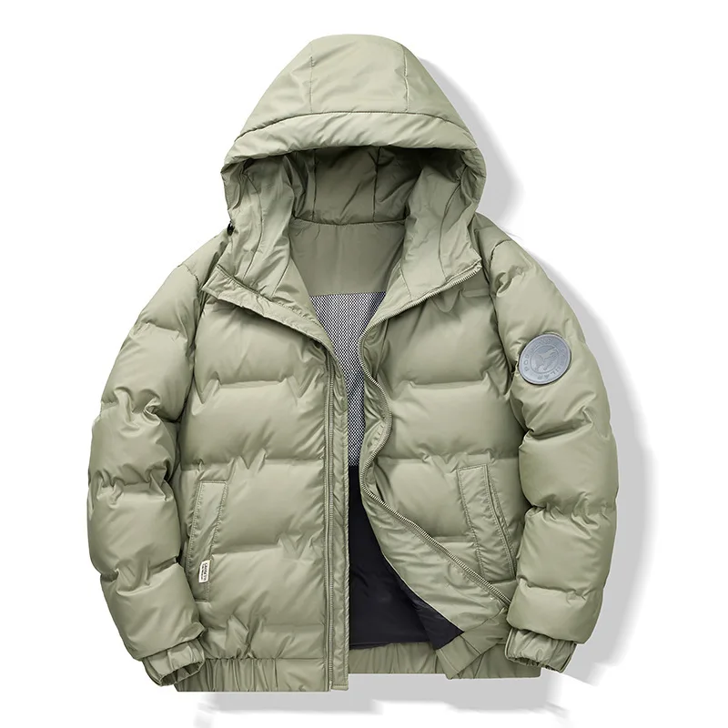 Herren Winter warme Ente Daunen Parkas Mode Kapuze wind dichten Mantel gewebt gepolsterte dicke Thermo jacke für männliche Größe M-4XL