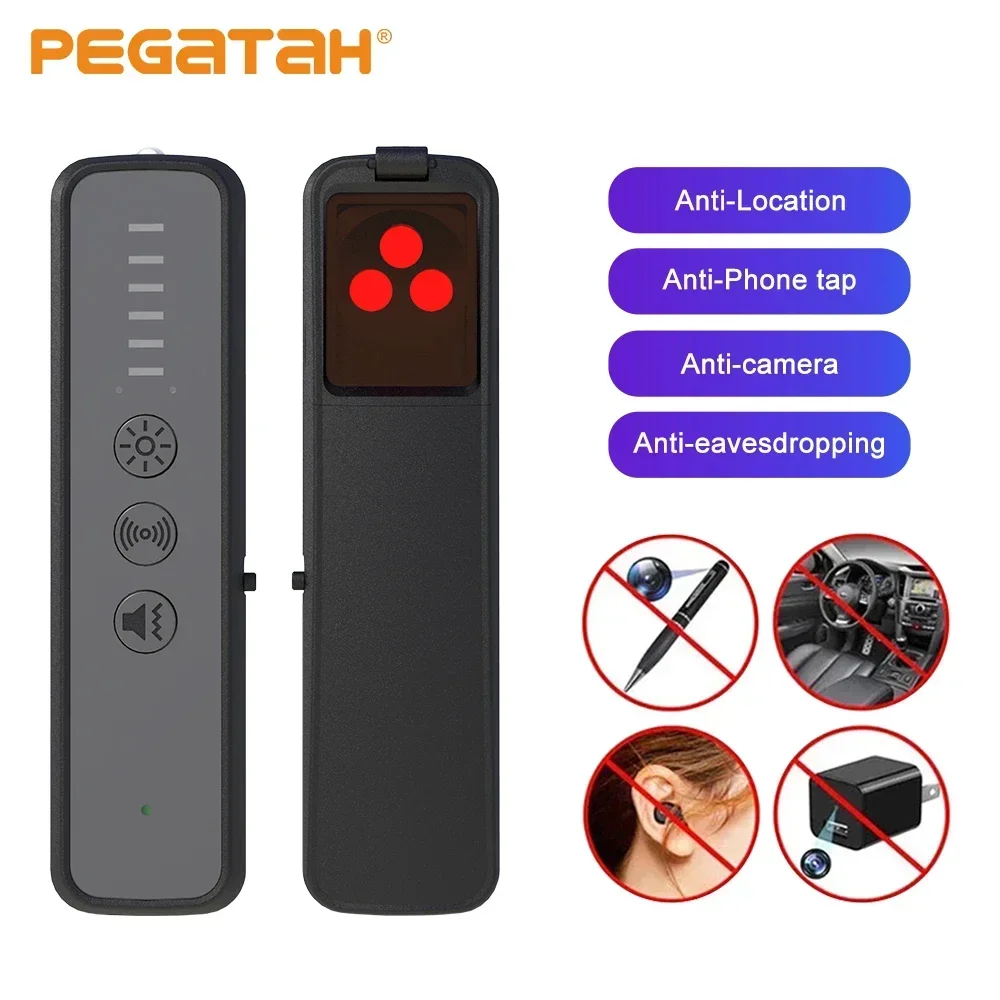 

PEGATAH Portable Infrared Camera Detector Hotel Anti Peeping Device Professional Intelligent Wireless GPS Signal Detector