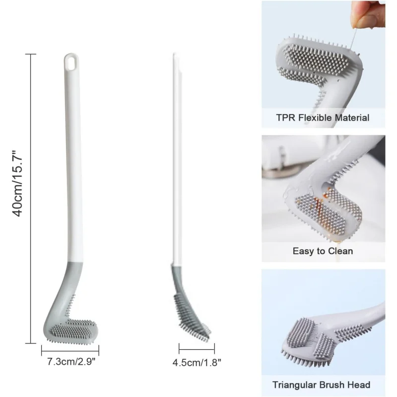 1Golf-Themed Toilet Brush Set，Toilet Cleaning Brush，Flexible and Extendable Handle Toilet Brush，360 Deep Cleaning Toilet Brush，Q