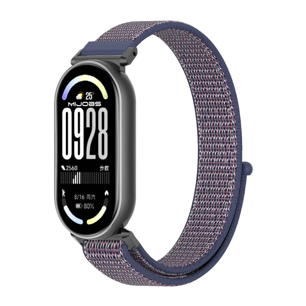 Armband für Mi Band 10 9 8 Armband für Mi Band 9 Nylon-Armband für Mi Band 8 Handschlaufe für Mi Band 10 Zubehör atmungsaktiv