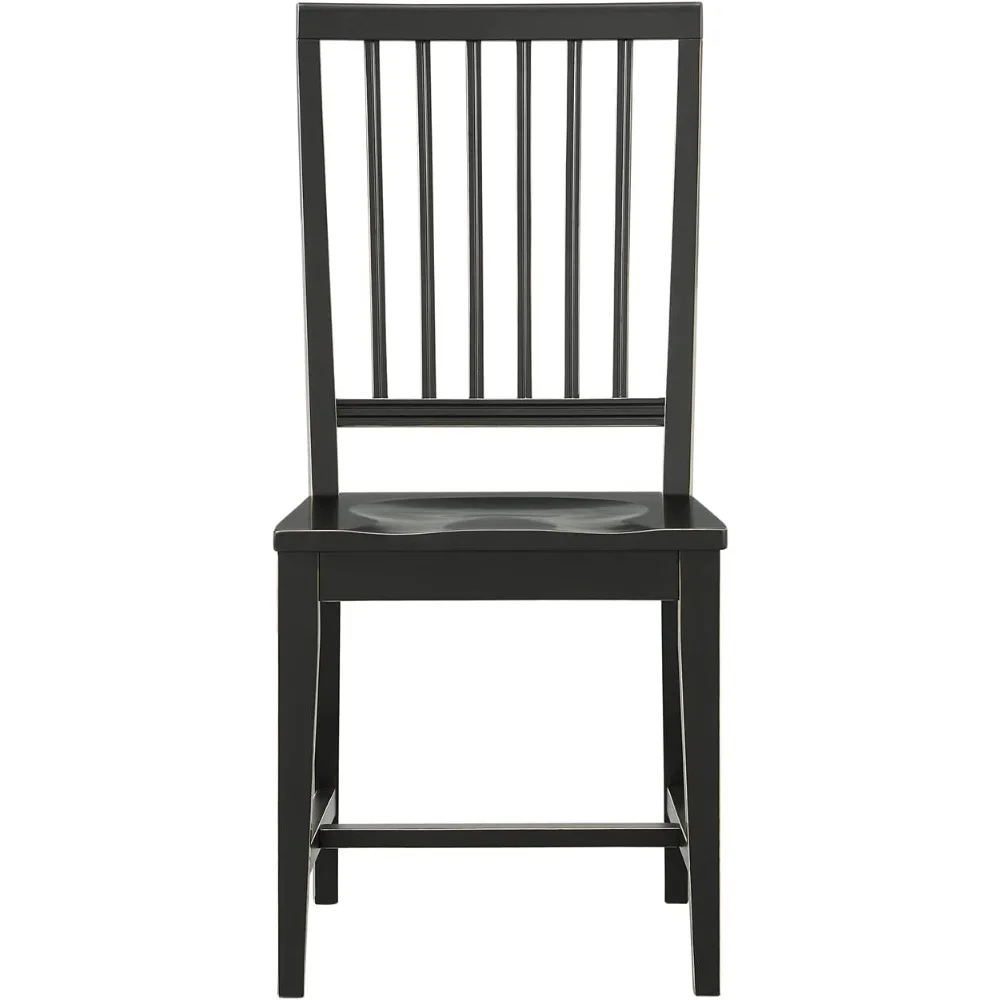 كراسي تناول الطعام الخشبية فيينا، طقم من 2، 17.50 بوصة. عرض × 21.60 بوصة. عمق × 38.50 بوصة. ح، سعة وزن 250 رطل، هيكل من الخشب المطاطي، د