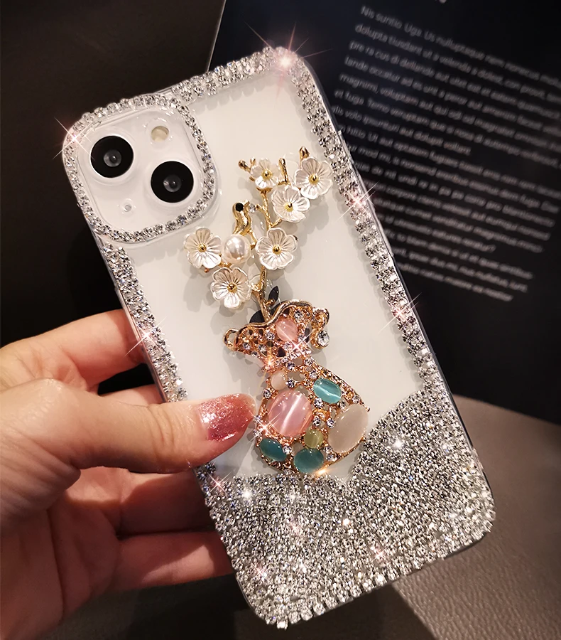Crystal Phone Case Cover for Samsung, Luxury Color Diamond Bling, Claw Chain Jewelry, S24, S20, S21, FE, S22, S23PLUS, Note 20